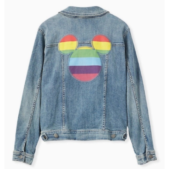 TORRID NWT MICKEY MOUSE RAINBOW DENIM - Picture 1 of 7